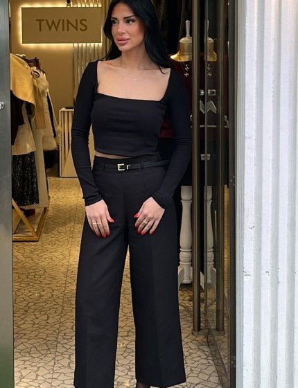 Siyah kemerli pantolon