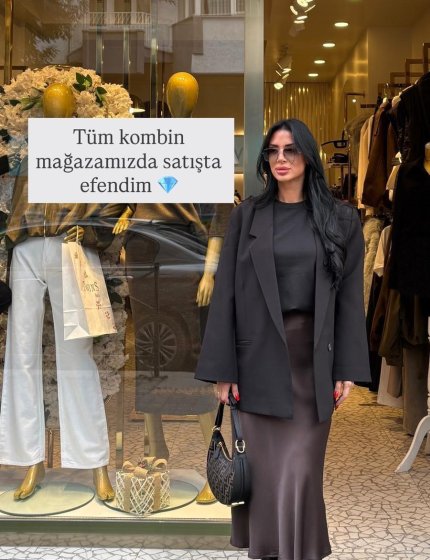 Siyah oversize blazer ceket