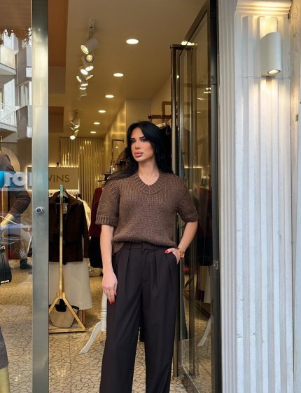 Kahverengi palazzo pantolon