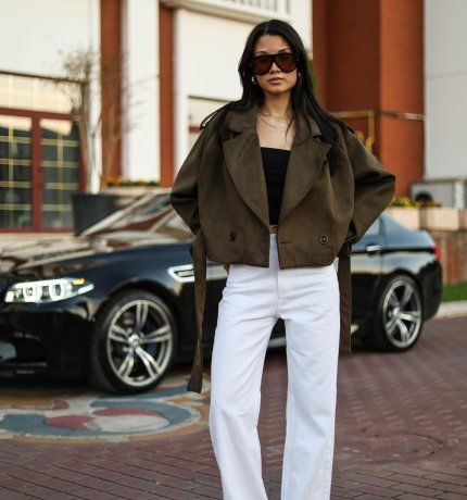 Beyaz wide leg jeans