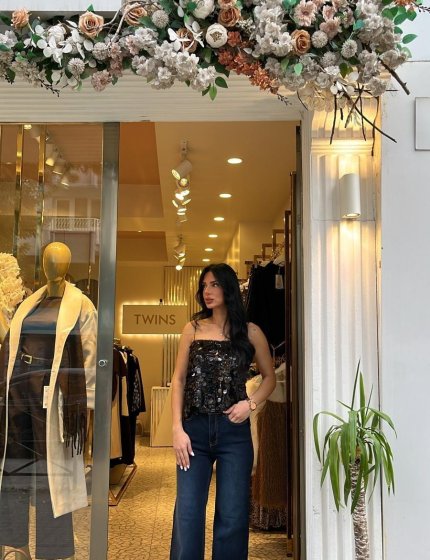 Lacivert likralı wide leg jeans